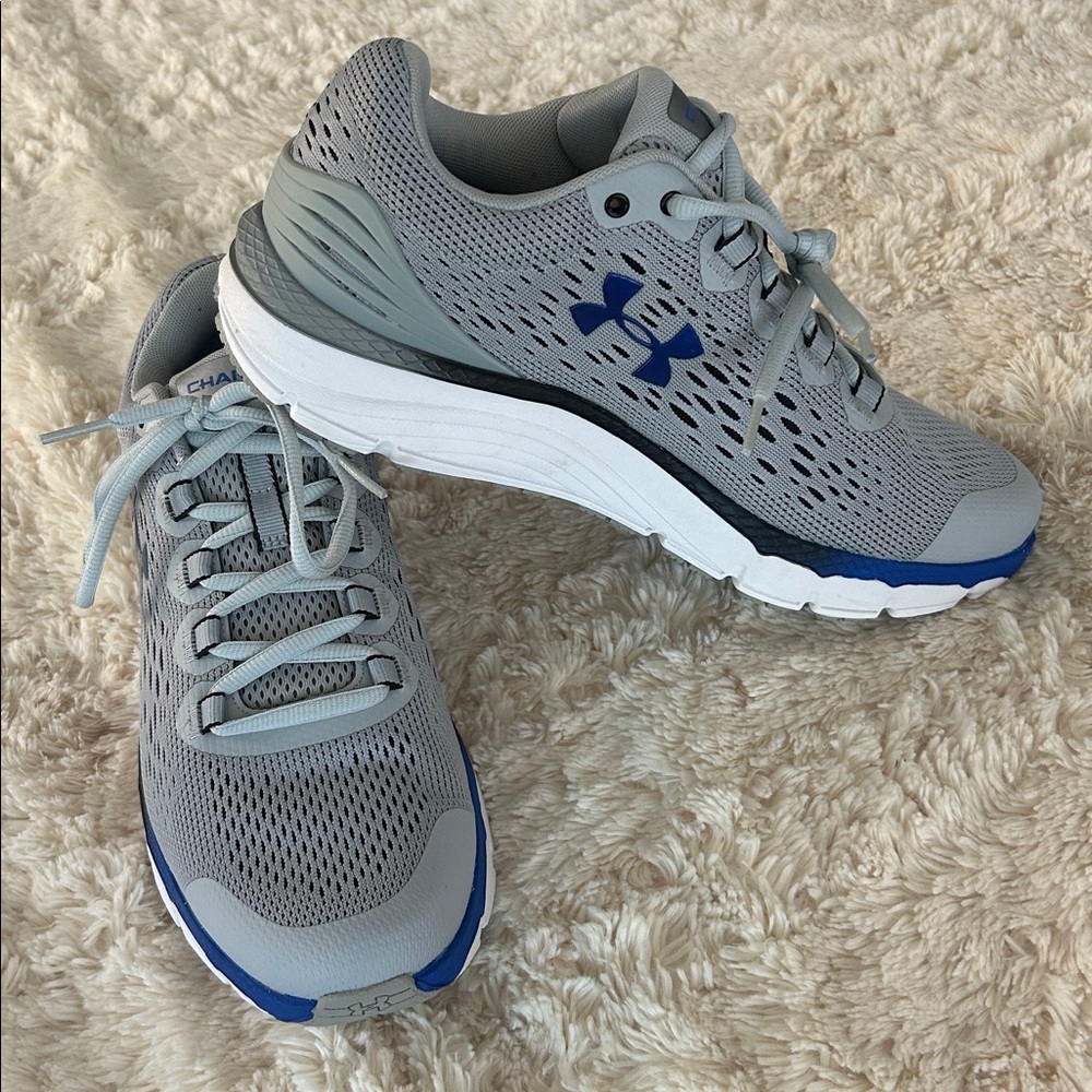 Under Armour Gray and Blue Athletic Sneakers